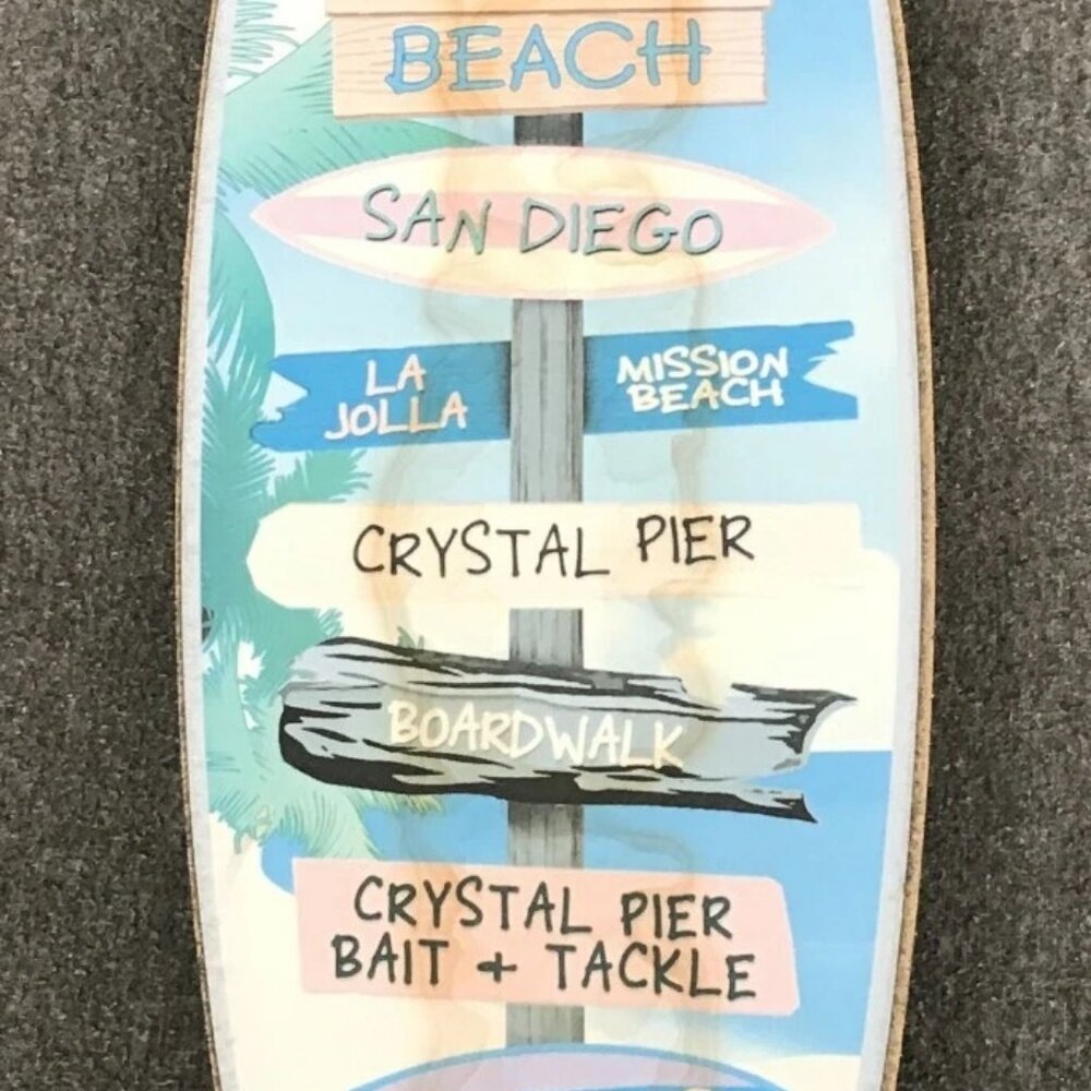 Pacific Beach San Diego / Bottle Opener / Man Cave Surfboard Wood Wall Mount